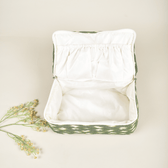 Green ikat travel Toiletry bag - inside