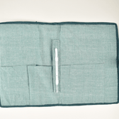 Green Ikat cotton file folder