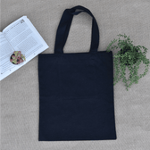 Black canvas tote bag - hearts embroidery - back