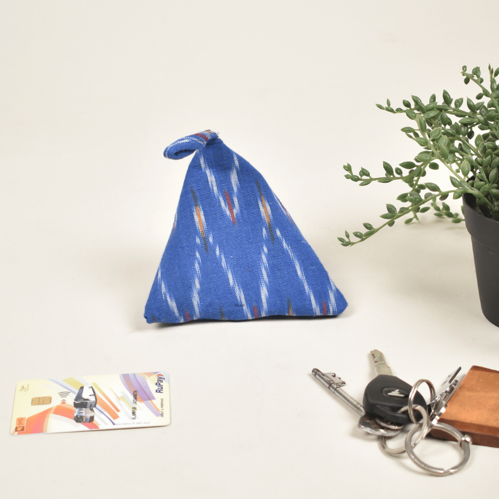 Blue Ikat Small Coin Purse