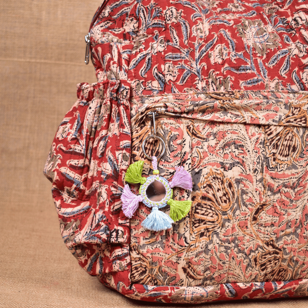 Handmade Lambadi Key Chain with Pastel Color Tassels