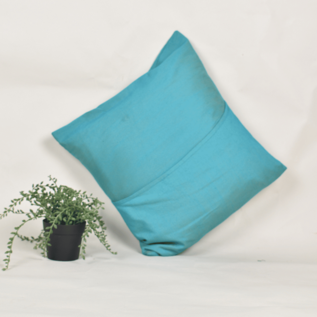 Sky Blue embroidery cushion cover - back