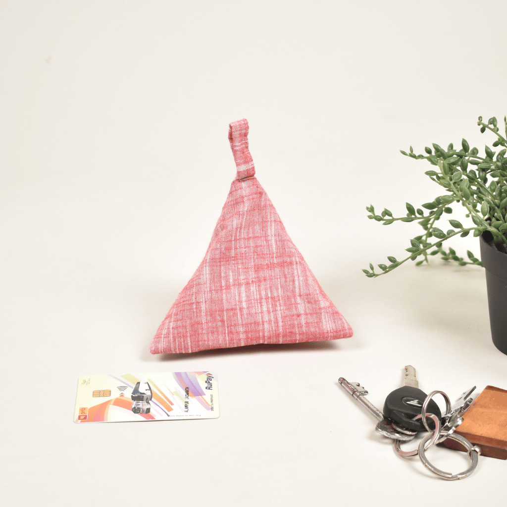 Pink Cotton Small Coin Purse