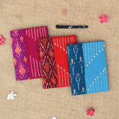 Ikat handmade paper diary and embroidery cover - Kritikala