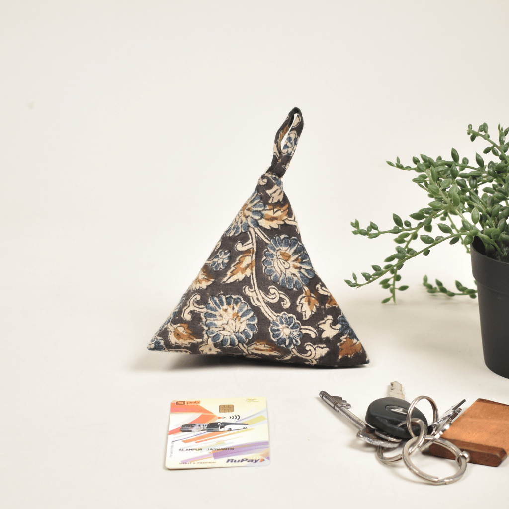 Black Kalamkari Small Coin Purse