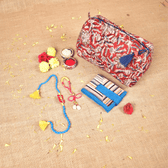 Bhai Bhabhi Raksha Bandhan Gift Combo – Rakhi Set with Kalamkari Quilted Pouch & Unisex Wallet