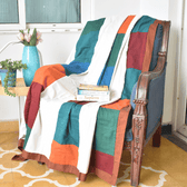 Ikat Patchwork single dohar with Rust border