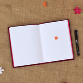 Maroon Ikat handmade paper diary and embroidery cover - kritikala