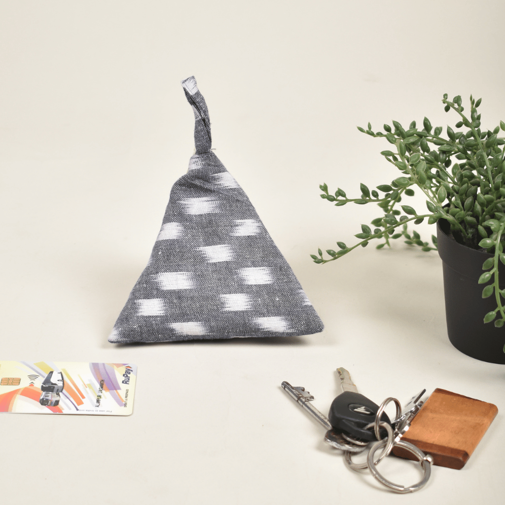 Grey Ikat Small Coin Purse