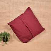"Field of flowers" Pure Cotton Cushion Cover - Maroon - back