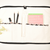 Off-white ikat file folder - inside