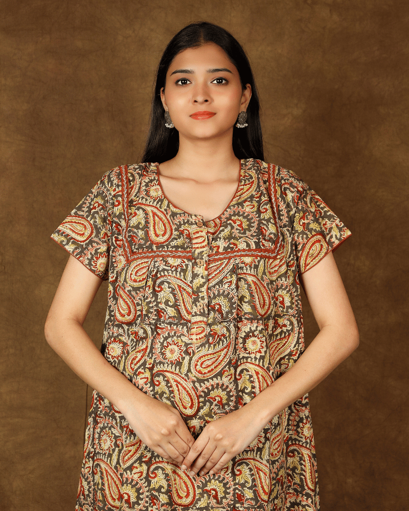 Green Kalamkari Nightwear