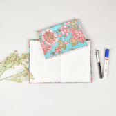 Green kalamkari handmade paper diary and cover - paper