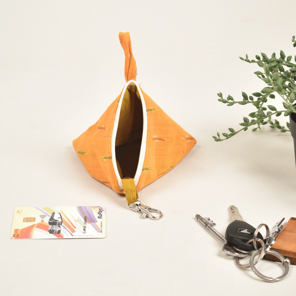 Yellow Ikat Small Coin Purse