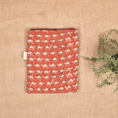Ipad Sleeve in Rust Kalamkari Cotton - back