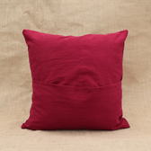 Maroon Embroidered Mangalagiri Cotton Cushion Cover - back