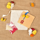 Purple Embroidery Handloom Rakhi