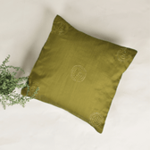Olive Green embroidery cushion cover 