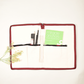 Black ikat file folder - inside