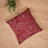 "Lazy morning" pure cotton cushion cover - Maroon 