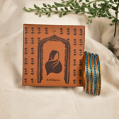 Blue-Tone Single Line Lac Bangles Set - Kritikala