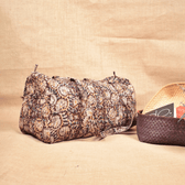 Maroon Kalamkari Duffel Bag - side