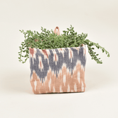 Grey Ikat Flower Pot Cover