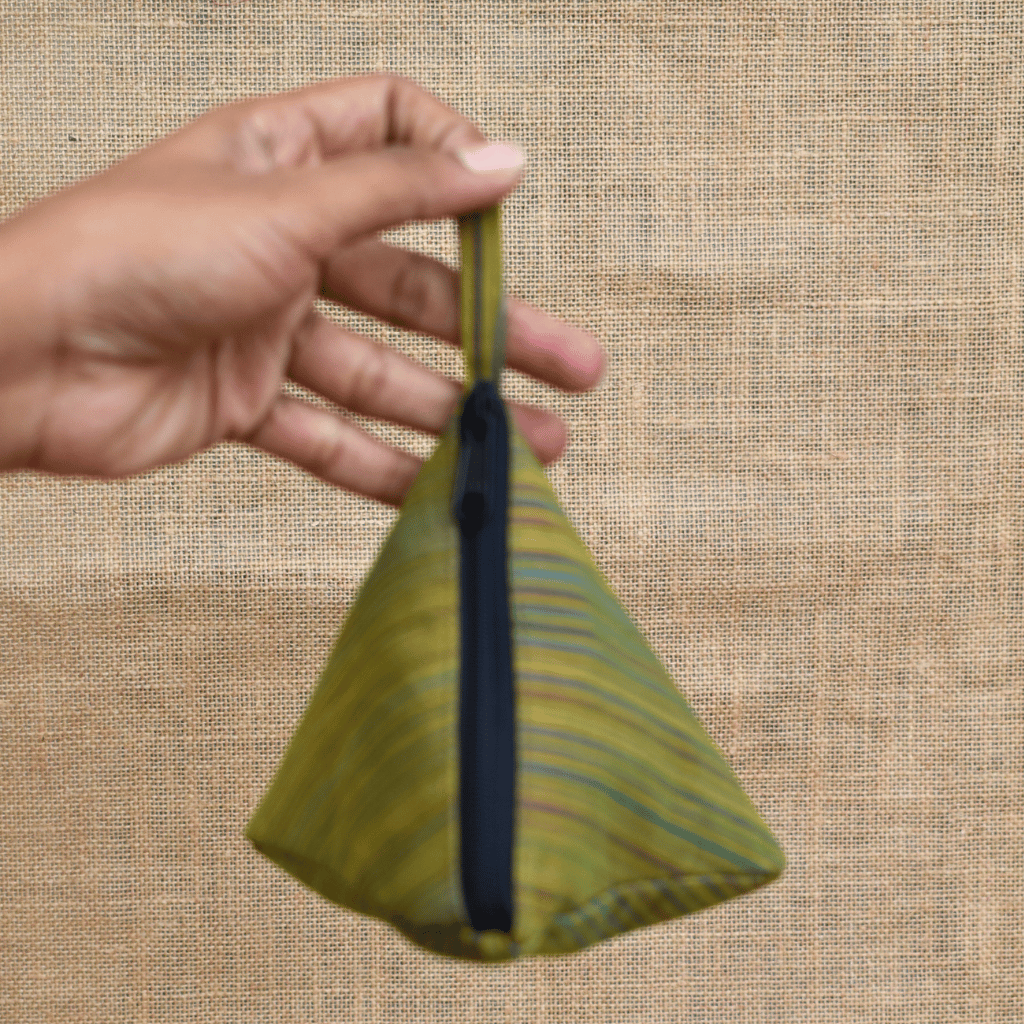 Green Kalamkari Small Coin Purse