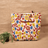 Yellow Tapti Hand Quilted Large Tote Bag - back