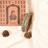 Blue 3 line stones lac bangles  - Hyderabad