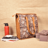 Maroon Kalamkari Quilted Tote Bag - side