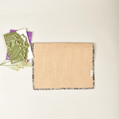 Jute slip folder with Blue kalamkari borders