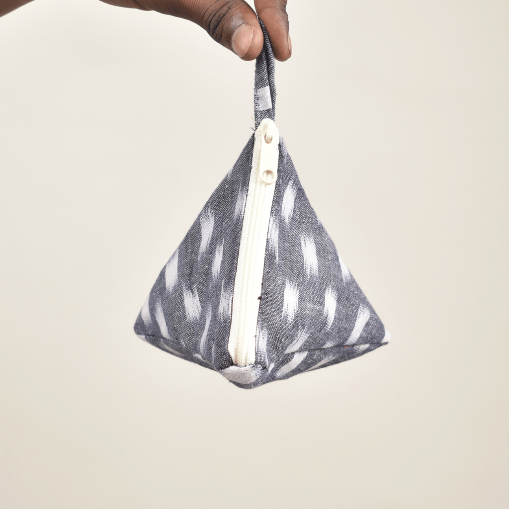 Grey Ikat Small Coin Purse
