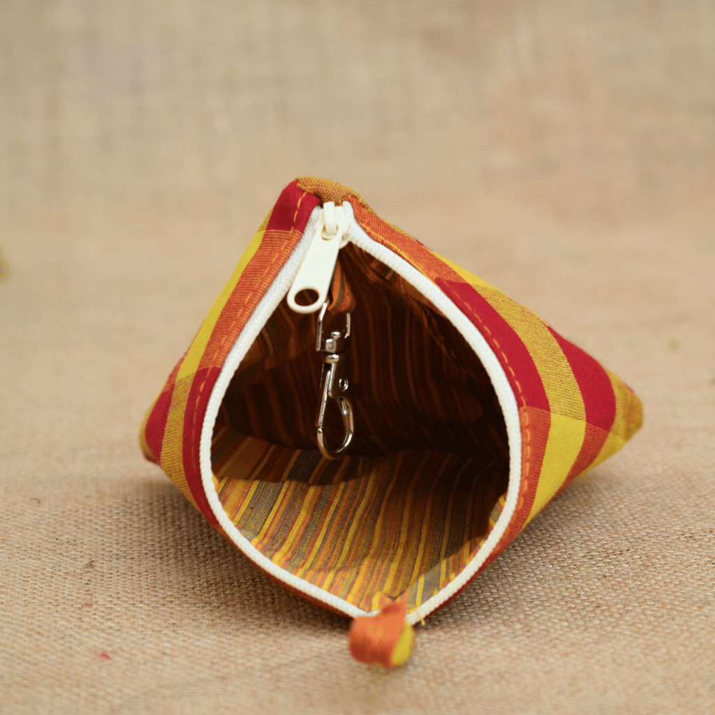 Yellow Ikat Small Coin Purse