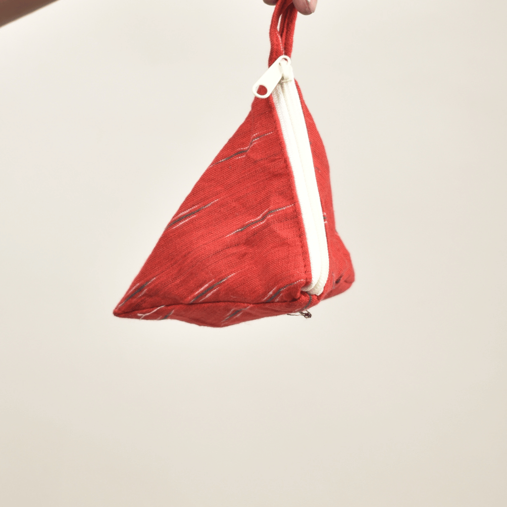 Red Ikat Small Coin Purse