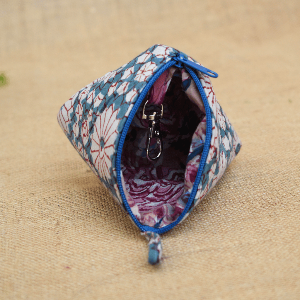 Blue Kalamkari Small Coin Purse