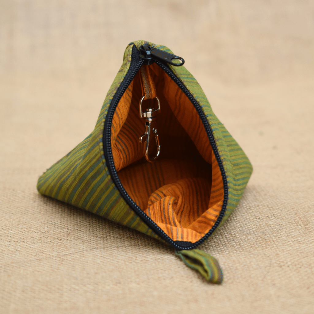 Green Kalamkari Small Coin Purse