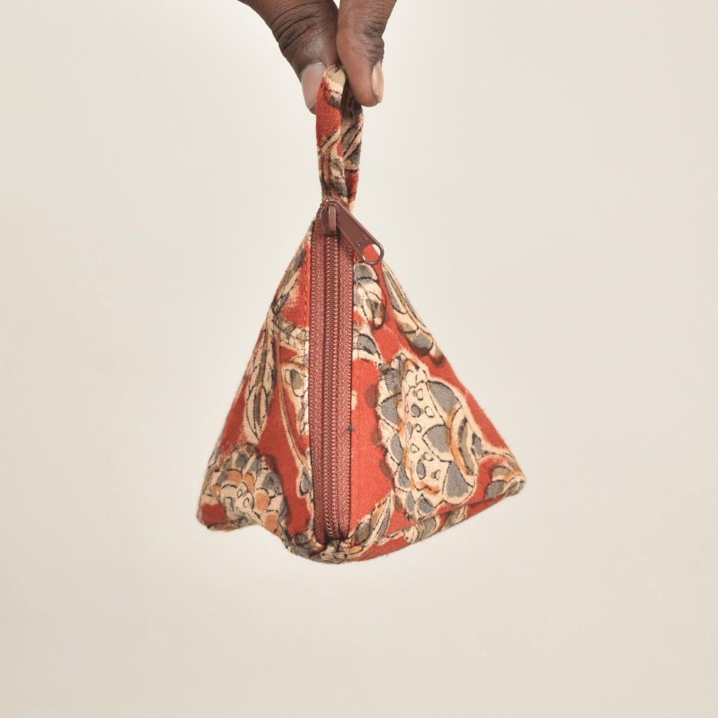 Red Kalamkari Small Coin Purse