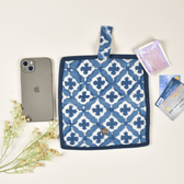 Jute ladies wallet in indigo blue