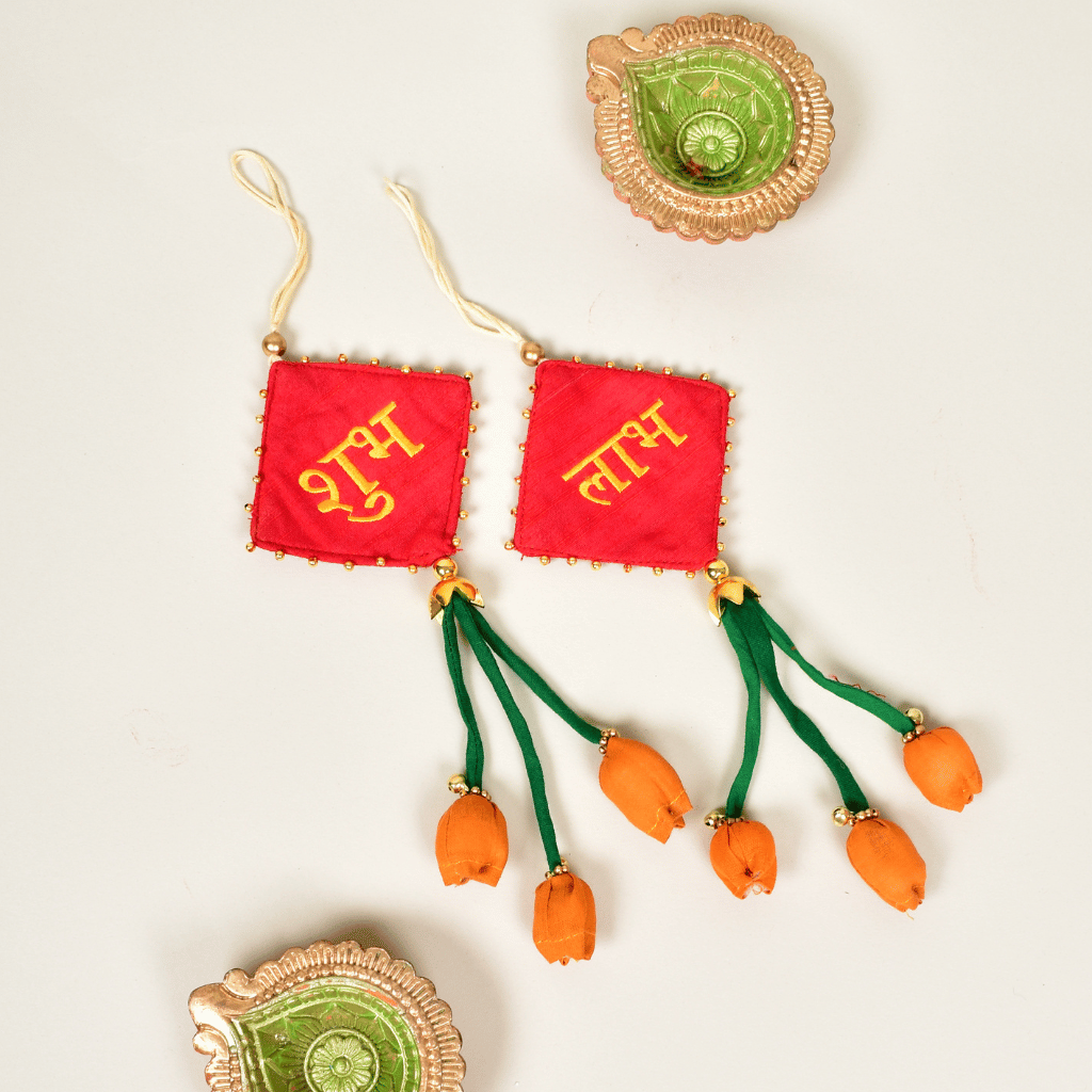 Handmade Diwali Gift Hamper with Silk Table Runner & Dry Fruits