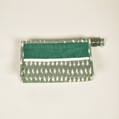 Green ikat travel Toiletry bag 