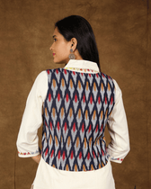 Short Reversible Jacket in Blue - back