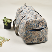 Blue ikat toiletry pouch  - pockets