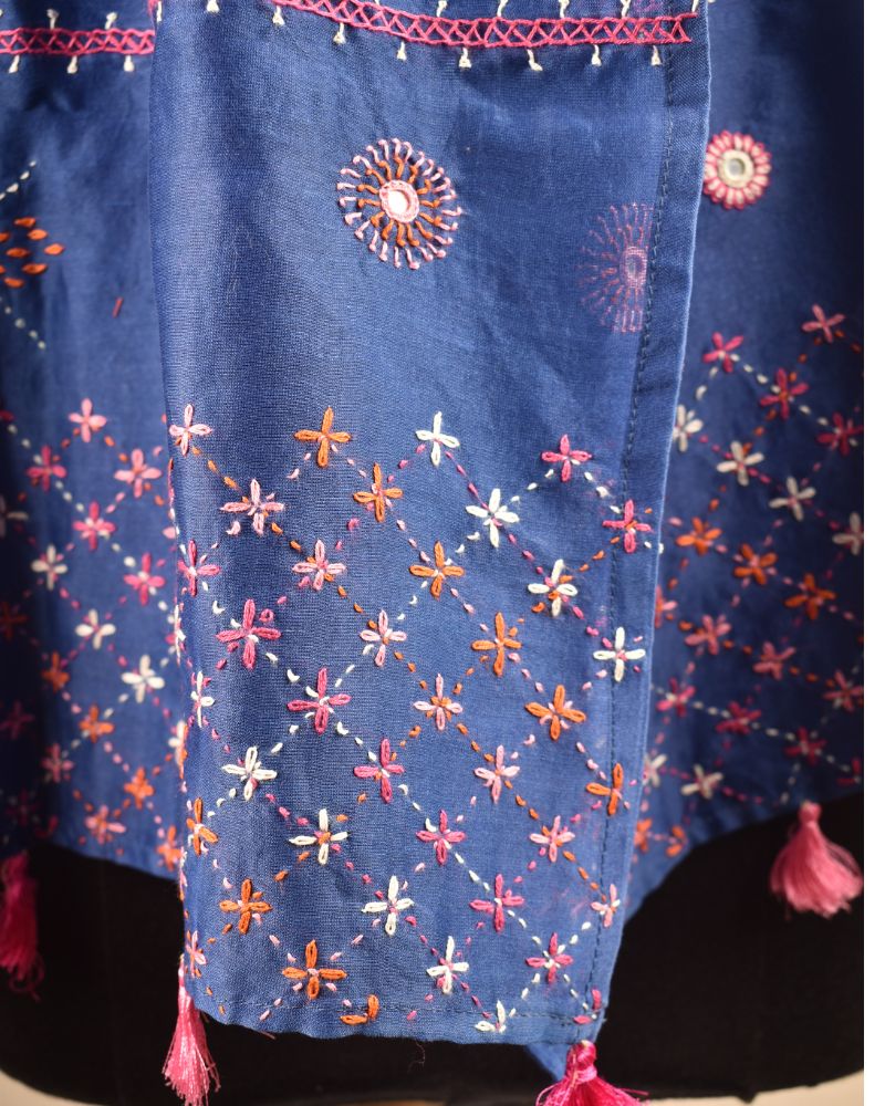 Indigo Blue Banjara Hand Embroidery Stoles