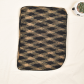 Black ikat laptop sleeve '13inch' - back