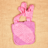 Pink & Purple Crochet Sling Bag