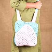 Pink and Blue Crochet Sling Bag - style