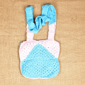 Pink and Blue Crochet Sling Bag