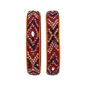 Pair of Broad Lac bangles in Maroon & Pink Tones