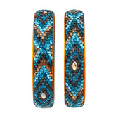 Pair of broad Lac Bangles in Blue and Black tones